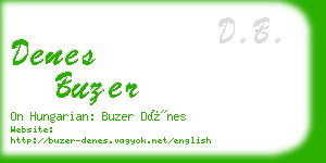 denes buzer business card